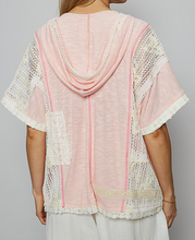 Load image into Gallery viewer, V-Neck Short Sleeve Crochet Lace Top