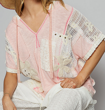 Load image into Gallery viewer, V-Neck Short Sleeve Crochet Lace Top