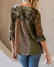 Load image into Gallery viewer, Vintage Boho Chic V-Neck Embroidered Top