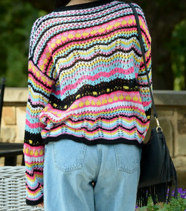 Bright Loose Stripe Sweater