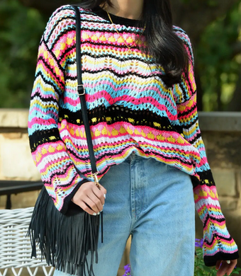 Bright Loose Stripe Sweater