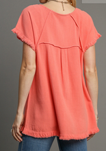 Load image into Gallery viewer, Sugar Coral Linen Top by Umgee