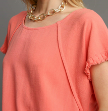Load image into Gallery viewer, Sugar Coral Linen Top by Umgee