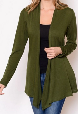 Open Front Lightweight Cardigan - Plus Sizes