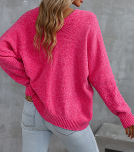 Button Pink Cardigan Sweater