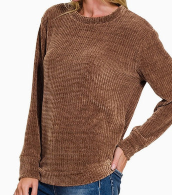 Chenille Waffle Sweater