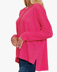 Dolman Jacquard Sweater - Choose Colors