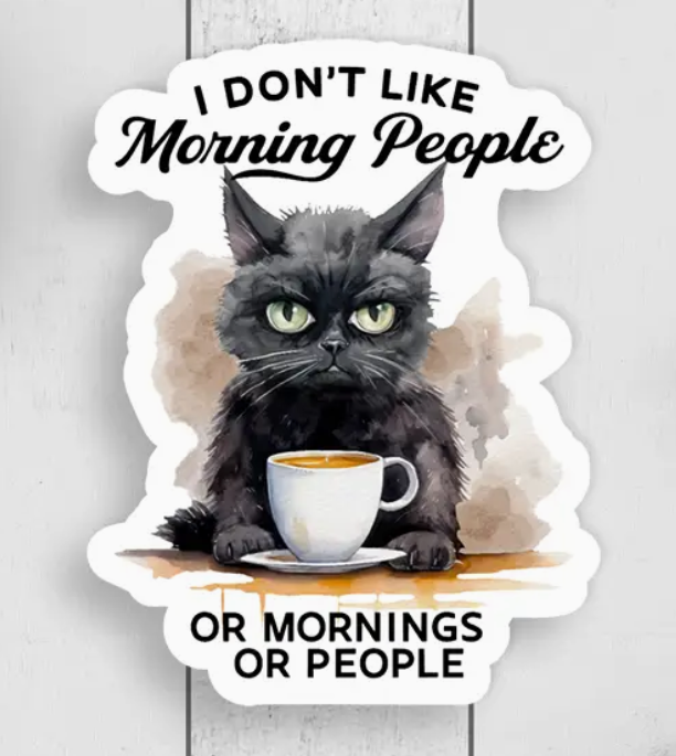 Don't Like Morning People Vinyl Sticker – Impress Boutique & Printing