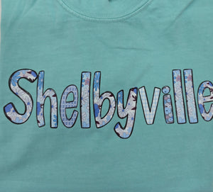 CC SHELBYVILLE Floral Letter Short Sleeve T-Shirt
