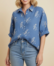 Load image into Gallery viewer, Embroidered Button Blouse