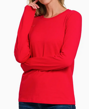 Load image into Gallery viewer, Essential Solid Long Sleeve Shirt - Choose Colors