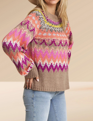 Fair Isle Multi Color Sweater