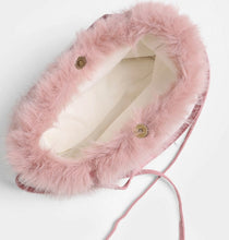 Load image into Gallery viewer, Faux Fur Crossbody Handbag - Pink