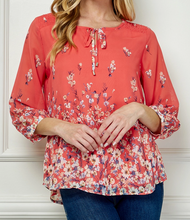 Load image into Gallery viewer, Coral Floral Top