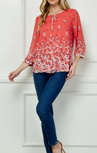Load image into Gallery viewer, Coral Floral Top
