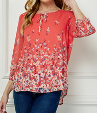 Load image into Gallery viewer, Coral Floral Top