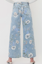 Load image into Gallery viewer, High Rise Floral Vintage Flare Jeans by Vervet