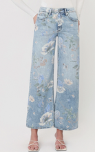 Load image into Gallery viewer, High Rise Floral Vintage Flare Jeans by Vervet