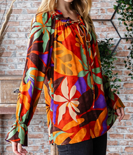 Load image into Gallery viewer, Multi Color Floral Long Sleeve Top - On or Off Shoulder!