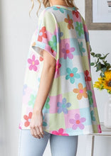 Load image into Gallery viewer, Floral Short Sleeve Ribbed Top