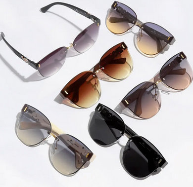 Frameless Two Tone Tinted Sunglasses - Choose Color