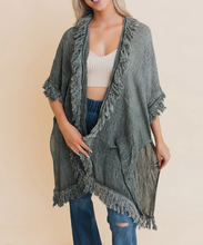 Load image into Gallery viewer, Fringe Ruffle Kimono