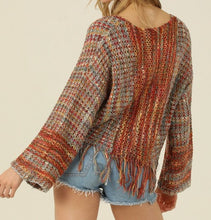 Load image into Gallery viewer, Multicolor Boho Fringe Sweater