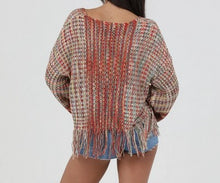Load image into Gallery viewer, Multicolor Boho Fringe Sweater