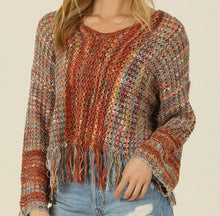 Load image into Gallery viewer, Multicolor Boho Fringe Sweater