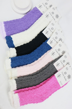 Load image into Gallery viewer, Two-Tone Fuzzy Socks