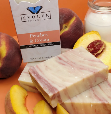 Peaches and Cream Goat Milk Bar Soap