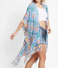 Load image into Gallery viewer, Lightweight Open Front Wrap - Abstract Blue