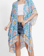Load image into Gallery viewer, Lightweight Open Front Wrap - Abstract Blue