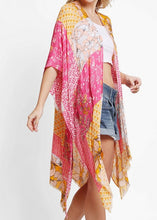 Load image into Gallery viewer, Lightweight Open Front Wrap - Pinks and Yellows