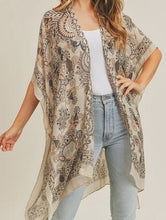 Load image into Gallery viewer, Lightweight Open Front Kimono - Taupe and Gray