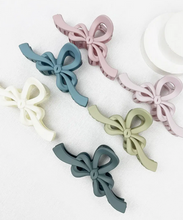 Load image into Gallery viewer, Bow Soft Tone Matte Hair Clips - Choose Colors!