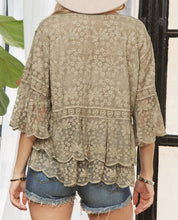 Load image into Gallery viewer, Bell Sleeve Lace Top