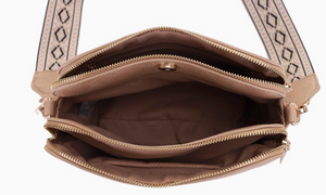 Multi Compartment Crossbody W/ Guitar Strap