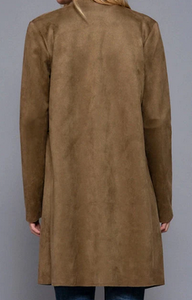 Faux Suede Long Jacket