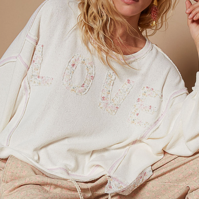 LOVE Patch Summer Sweatshirt
