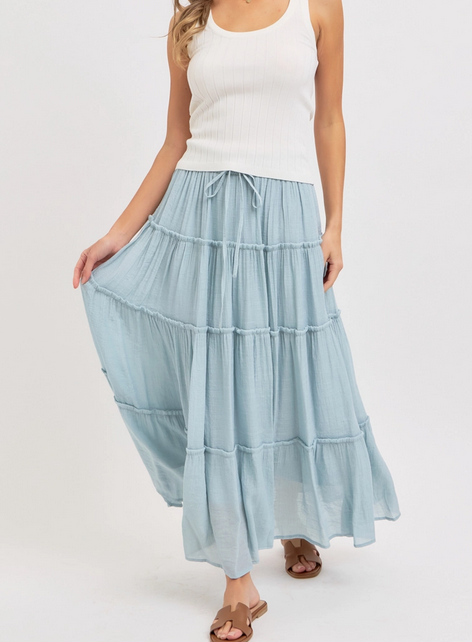 Tiered Maxi Skirt