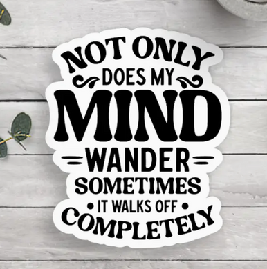 Mind Wanders Vinyl Sticker
