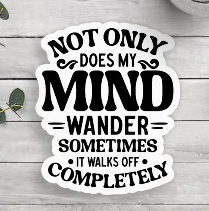 Mind Wanders Vinyl Sticker