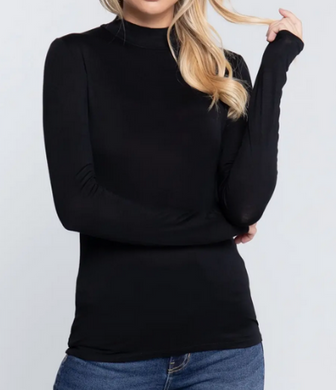 Mock Neck Long Sleeve Top