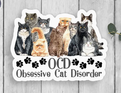 OCD Cats Sticker