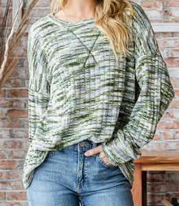 Shades of Green Sweater Top