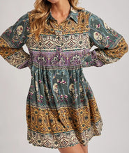 Load image into Gallery viewer, Paisley Print Shirt Dress
