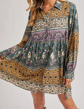 Load image into Gallery viewer, Paisley Print Shirt Dress