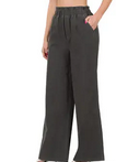 Wide Leg Waist Denim Pants - Choose Color