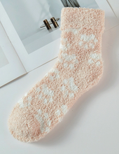 Load image into Gallery viewer, Paw Print Fuzzy Socks - Choose Color